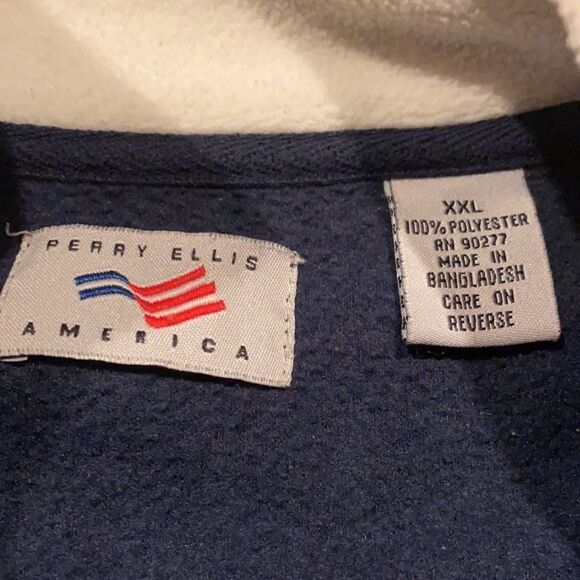Vintage 90s Perry Ellis America pullover sweatshirt size XXL spell out on front - Picture 3 of 10